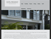 Tablet Screenshot of hotelpresidentdehradun.com